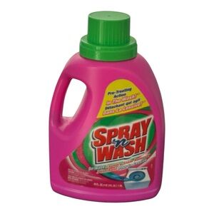 Spray N Wash In Wash Stain Remover PINK BOTTLE 40 Fl Oz NOS Scented Discontinued